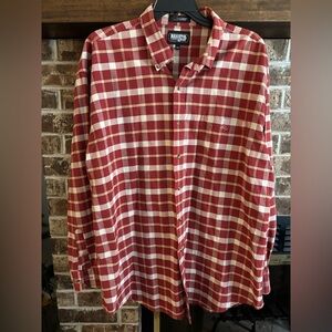 Vintage Resistol Rodeo Gear red plaid long-sleeve button-down shirt - XXL